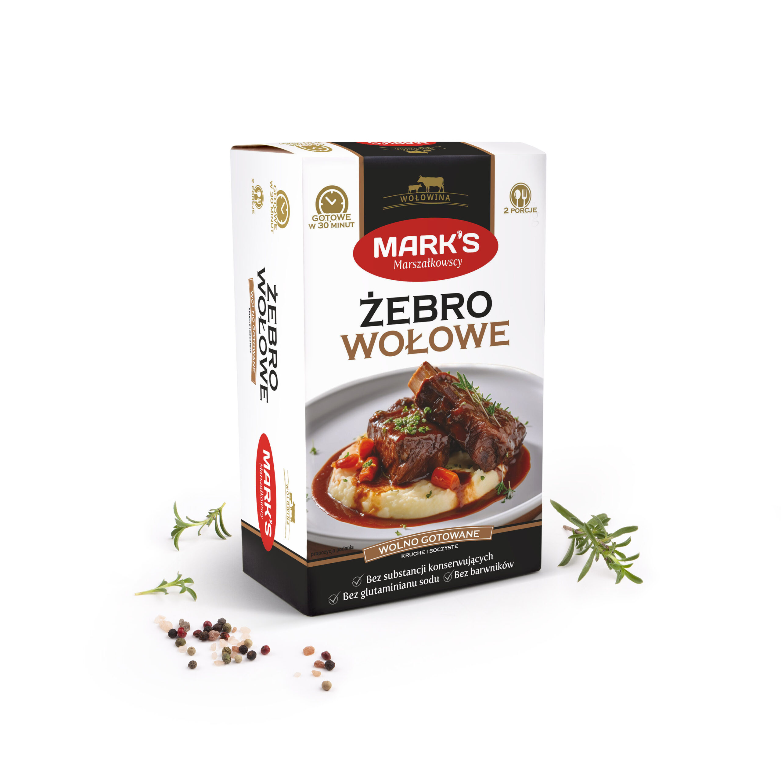Żebro wołowe wolno gotowane